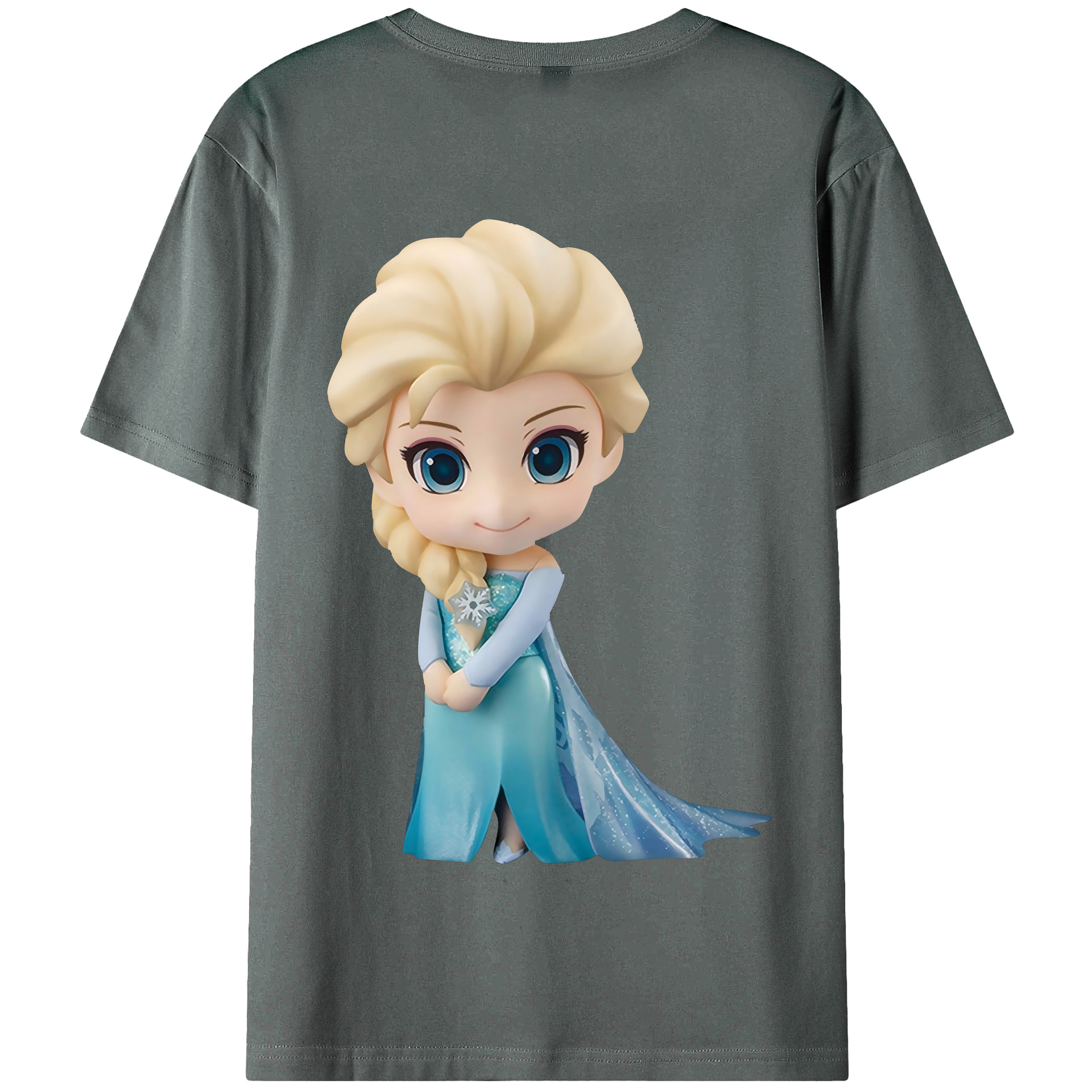 （画像用） アナと雪の女王 アンナ エルサ Frozen Anna Elsa 綿100％半袖Tシャツ（背面プリント）